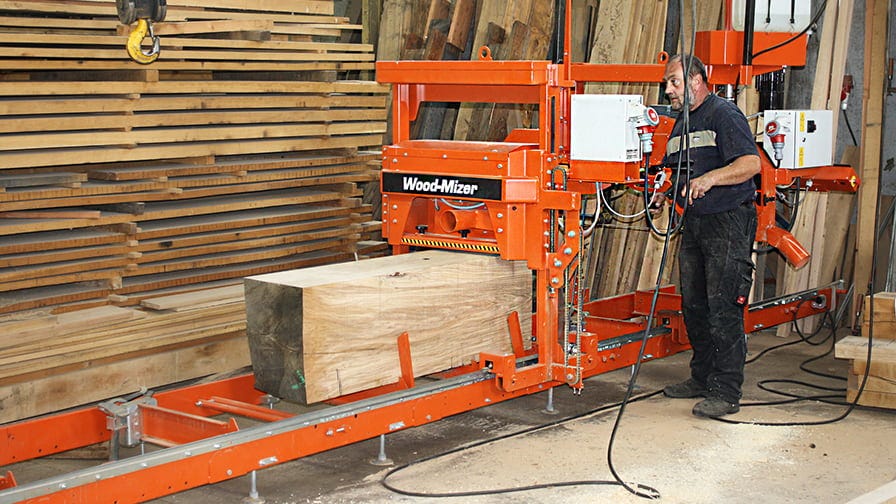 Mr Bachert operates LT15 sawmill